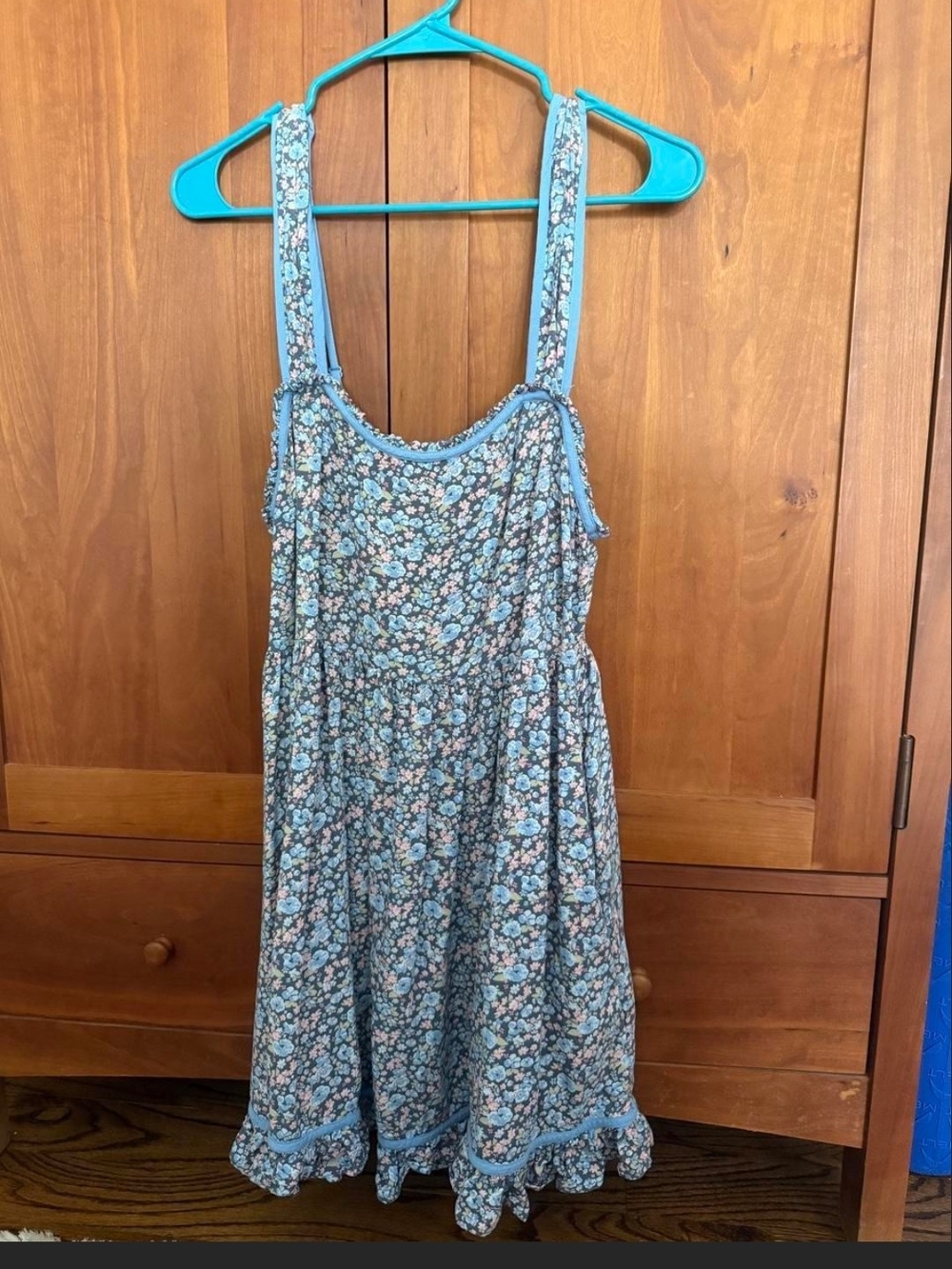 American Eagle Outfitters Blue Floral Mini Dress